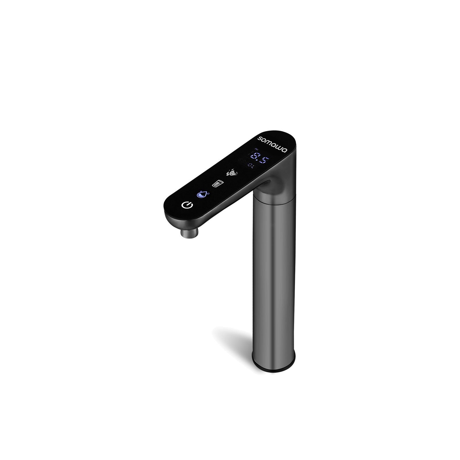 SOMAWA Modish — brushed graphite faucet with touch display