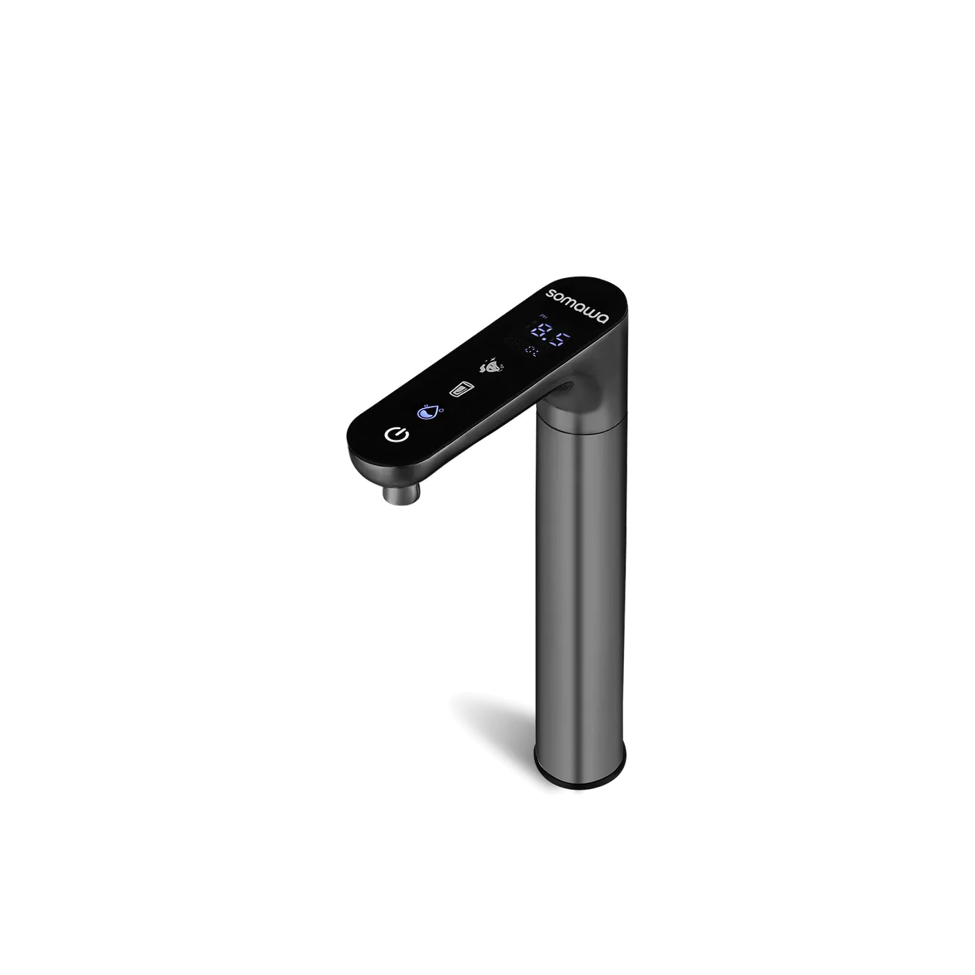 SOMAWA Modish — brushed graphite faucet with touch display