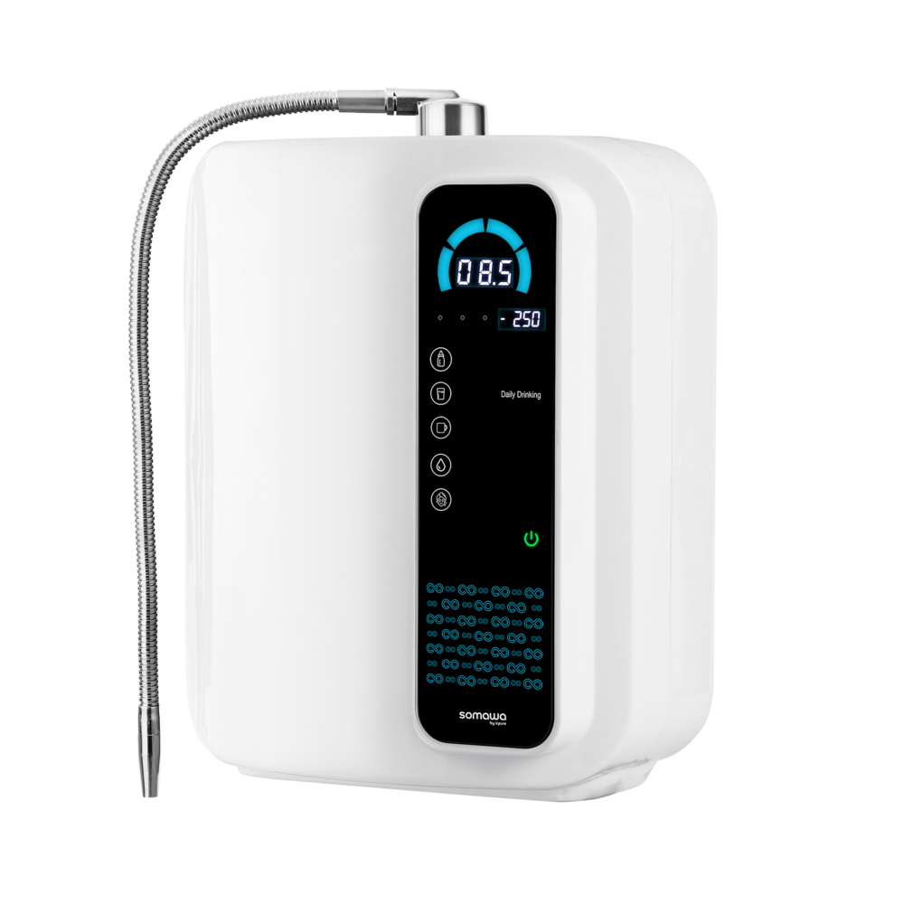 SOMAWA Amara ionizer display showing pH 8.5 setting