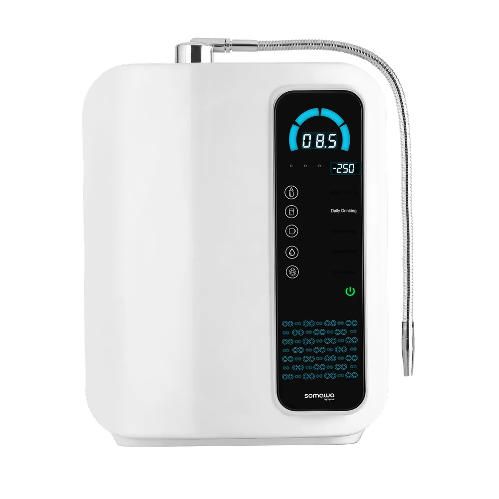 SOMAWA Amara ionizer display showing pH 8.5 setting