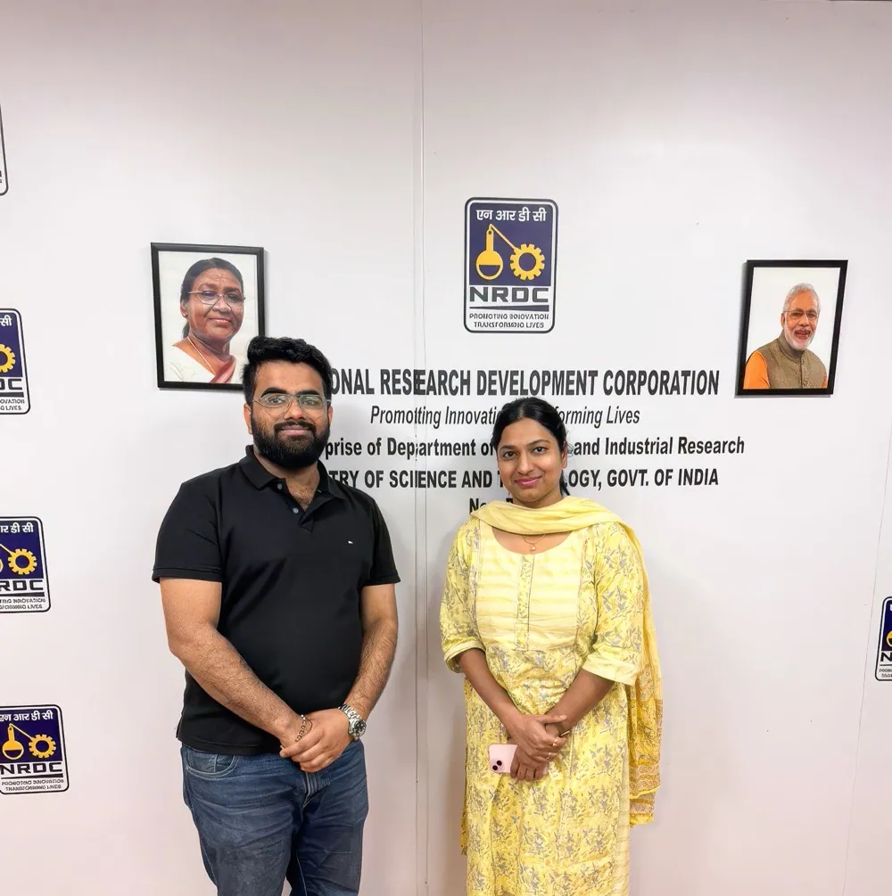SOMAWA founder Gitanshu Mittal at the National Research Development Corporation office, Government of India