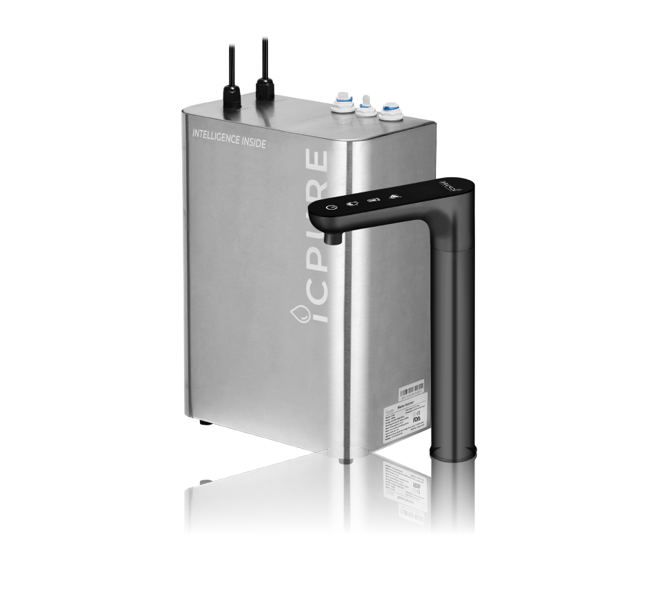 Modish Alkaline Water Ionizer with Next-Gen Flow System for improved hydration, higher ionization, and optimized water conductivity.