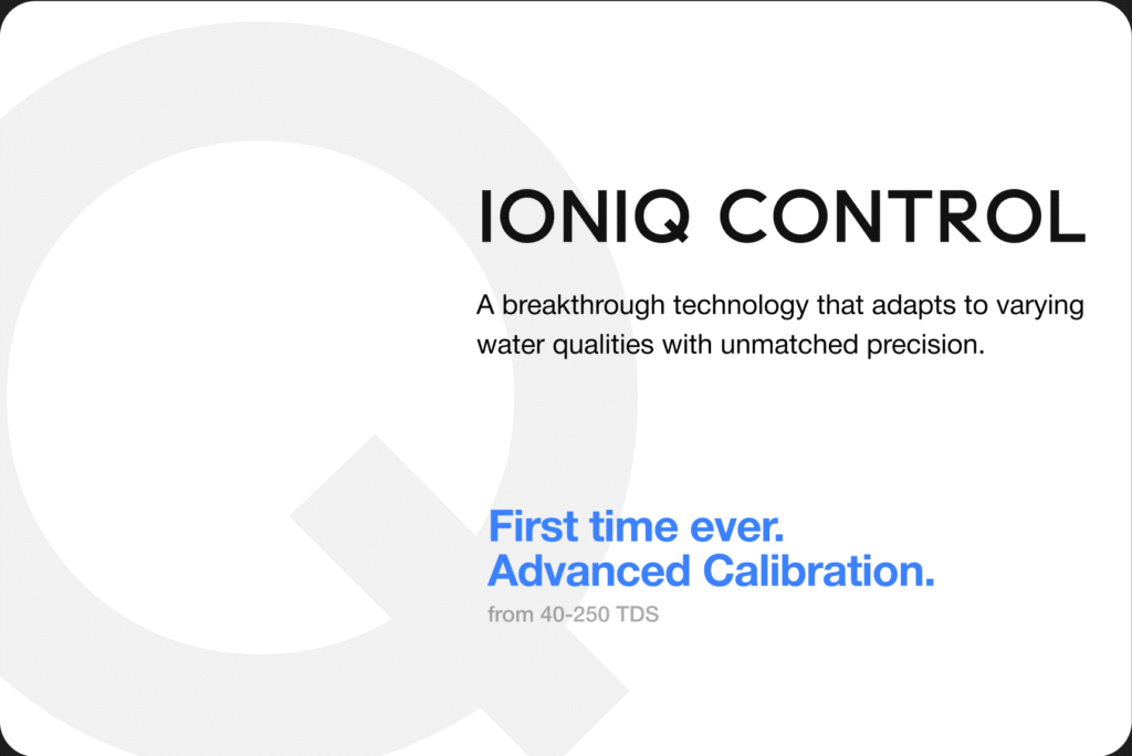 Somawa Ioniq Control, adaptive ionization technology ensuring consistent water quality