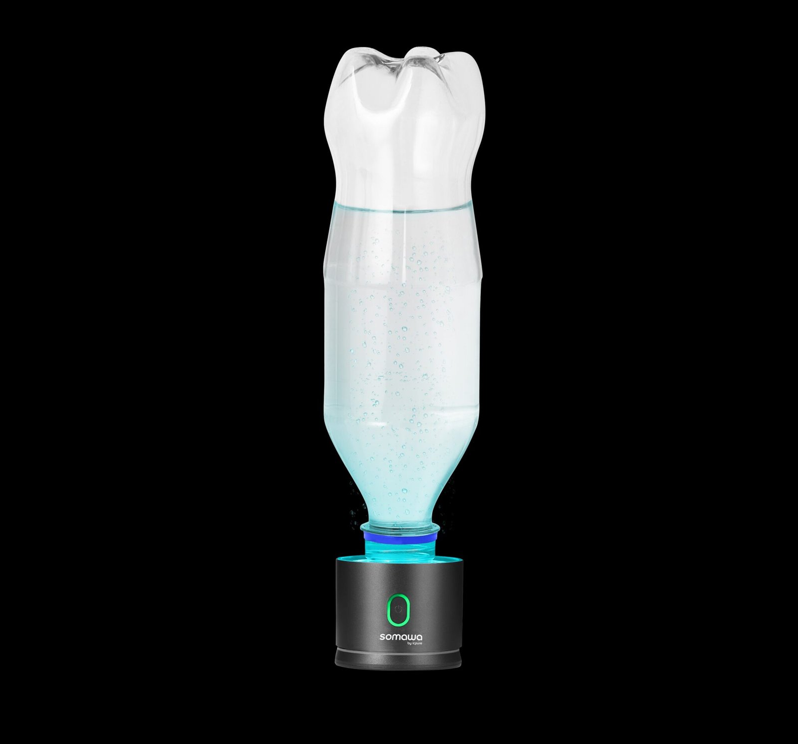 Somawa portable hydrogen water infuser, fits in pocket, infusing any bottle with hydrogen-rich water anytime