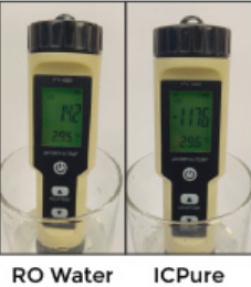 Somawa ORP meter test displaying up to -800 mV, proving powerful antioxidant potential in water