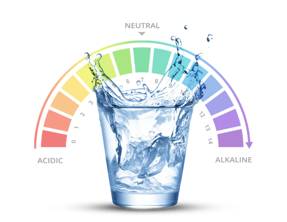 A visual representation highlighting the essential minerals found in alkaline ionized water, such as calcium, magnesium, potassium, and trace elements like zinc and iron.