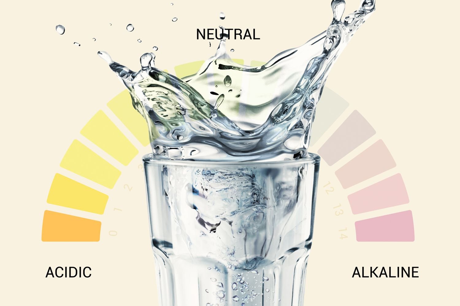 A visual representation of alkaline water, highlighting its potential health benefits and the transformation from acidity to vitality.